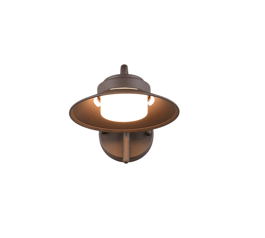 Aplique de exterior Trio Atrato LED rusty 4000K IP44 218260124