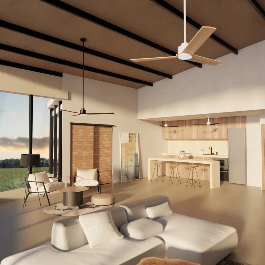 Sulion ANNE ceiling fan in light wood with light 2183367