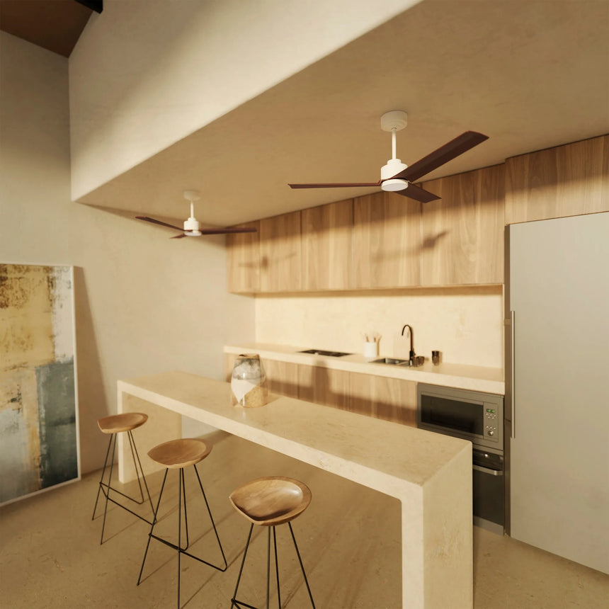 Sulion ANNE ABS wood color ceiling fan with light 2183374