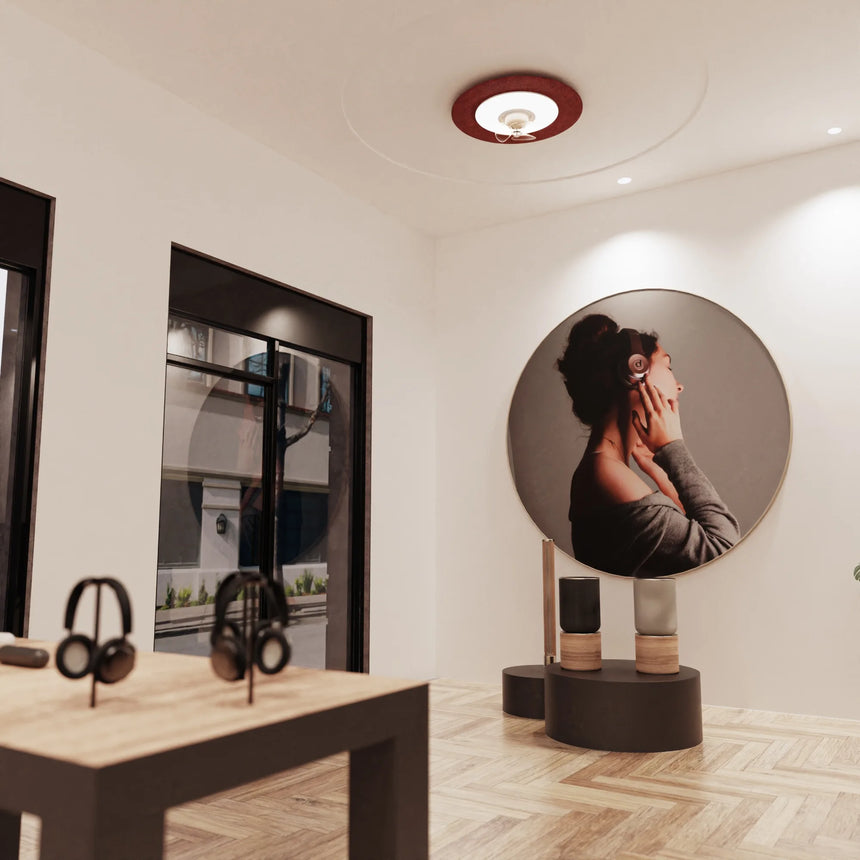 Sulion SERENA burgundy acoustic ceiling fan with light 2185545