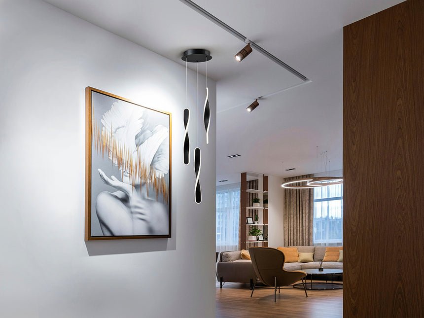 Schuller Twist Lámpara 3 luces negro 219358