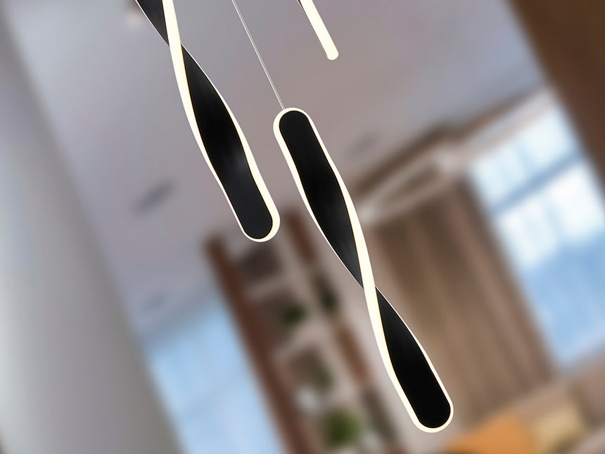 Lámpara de techo colgante Schuller Twist 3 luces negro 3000K 2 metros 219358 - imagen 4