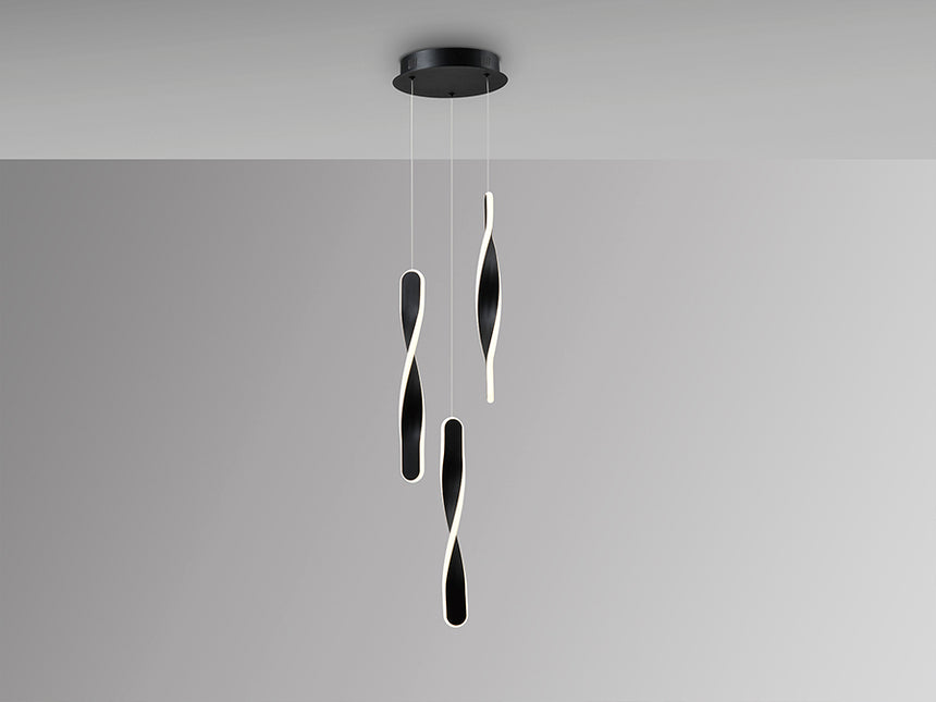 Schuller Twist Lámpara 3 luces negro 219358