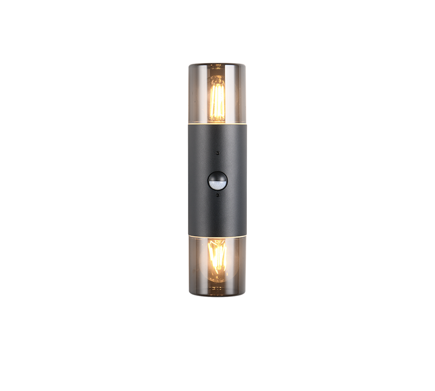Aplique de exterior Trio Hoosic LED negro mate 2700K IP44 33cm 222260232