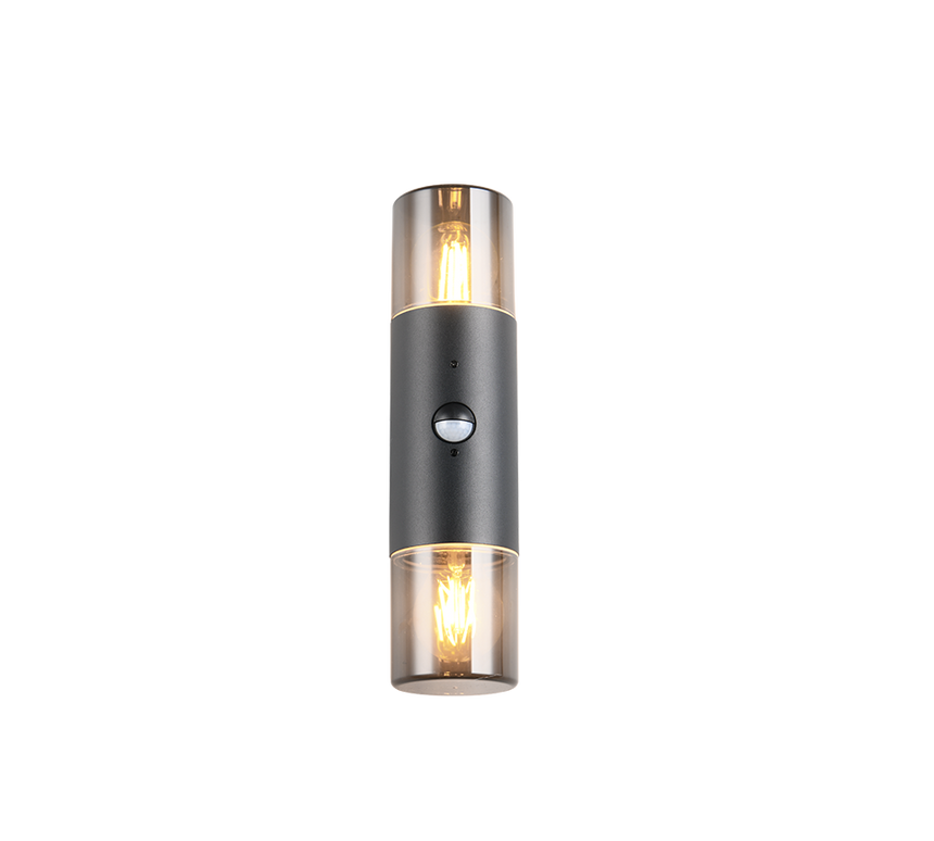 Aplique de exterior Trio Hoosic LED negro mate 2700K IP44 33cm 222260232