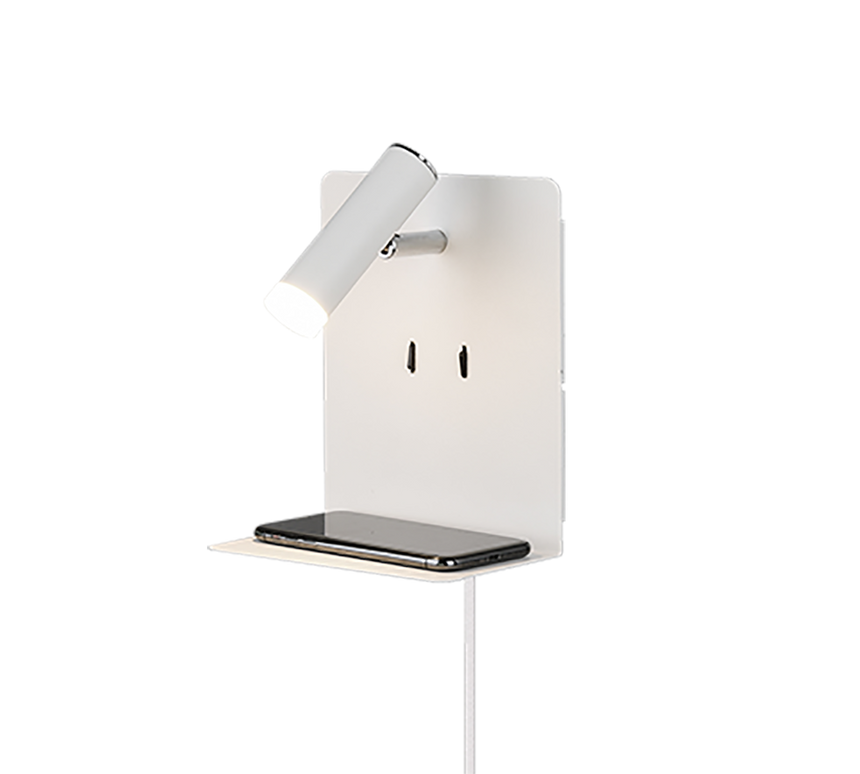 Aplique de pared Trio Element LED blanco mate 3000K regulable 222570231