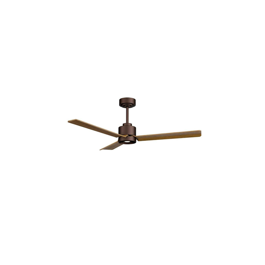 Ventilador de techo con luz Sulion Anne LED marrón óxido y madera motor DC CCT 2246130