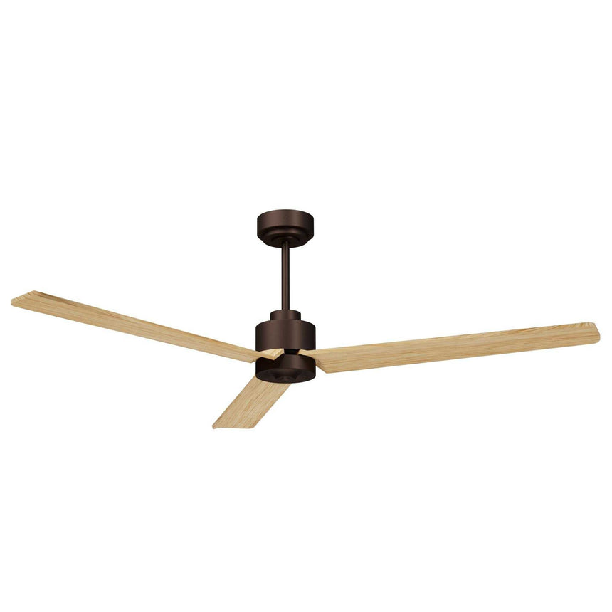 Ventilador de techo con luz Sulion Anne LED marrón óxido y madera motor DC CCT 2246215