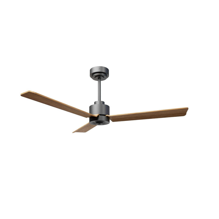 Ventilador de techo con luz Sulion Anne LED gris grafito y madera motor DC CCT 2246529