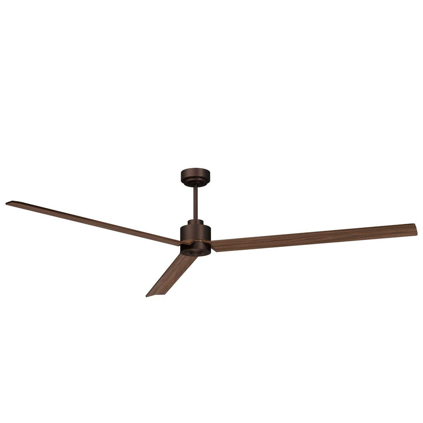 Ventilador de techo con luz Sulion Anne LED marrón óxido y madera motor DC CCT 2247274