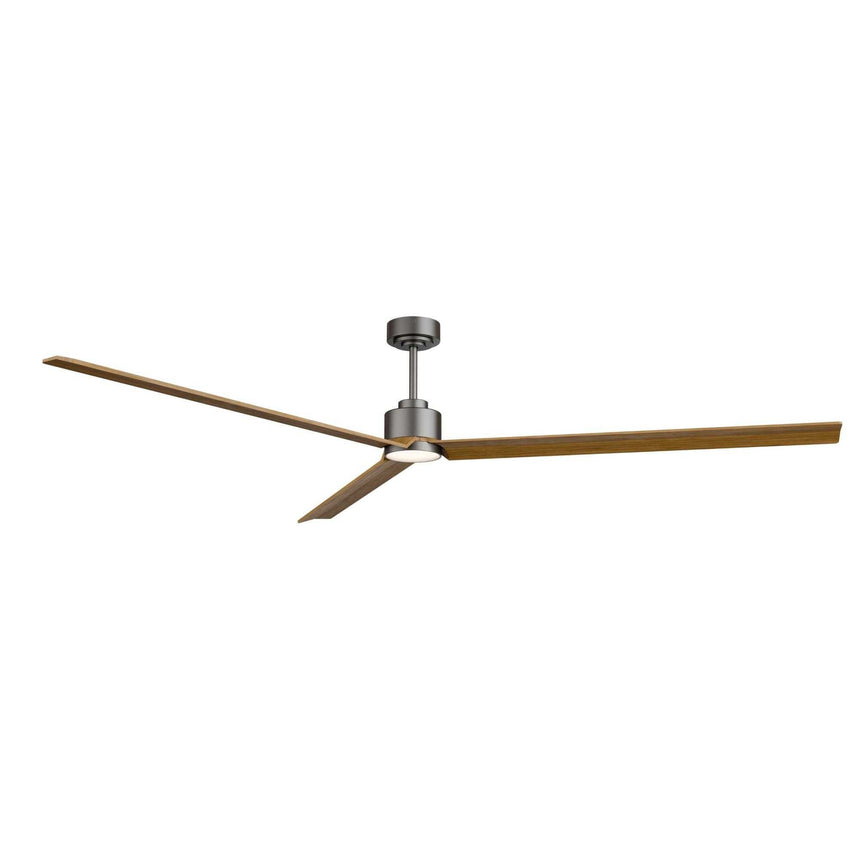 Ventilador de techo con luz Sulion Anne LED gris grafito y madera motor DC CCT 2247359