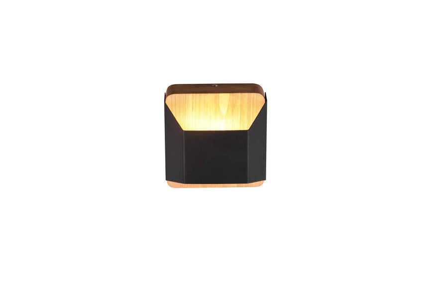 Trio Arino Black mat metal LED wall light 224810132