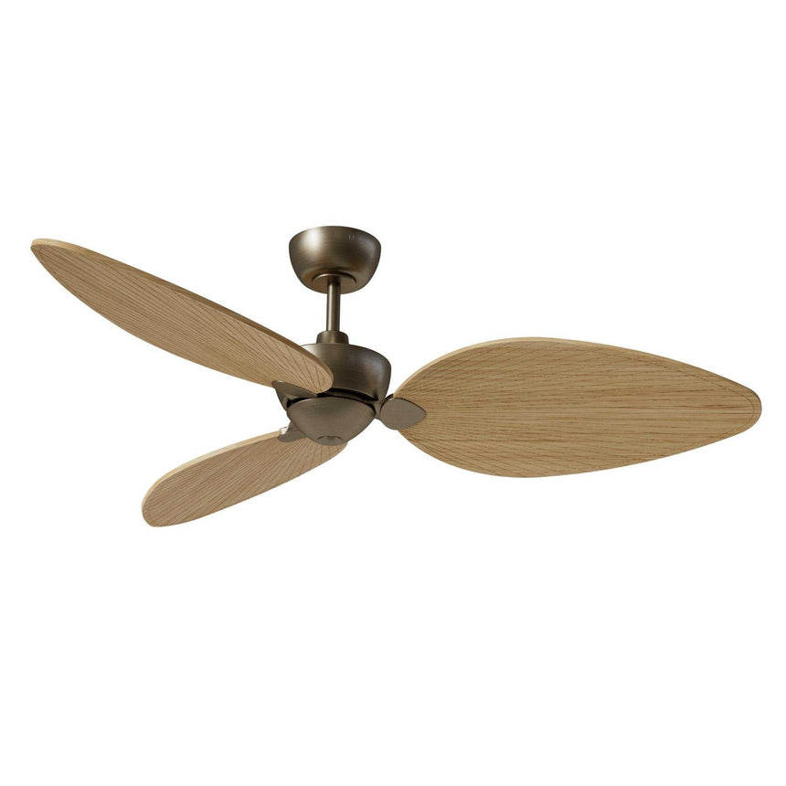 Ventilador de techo con luz Sulion Alma LED bronce y madera motor DC CCT regulable 2248516