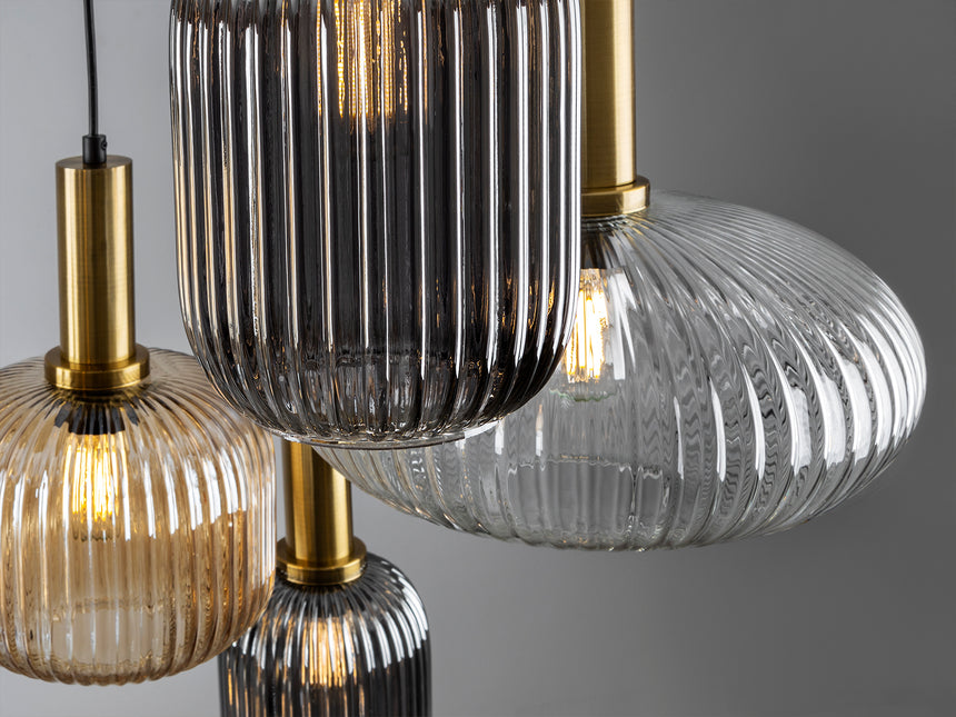 Lámpara de techo colgante Schuller Norma 4 luces negro - ambiente