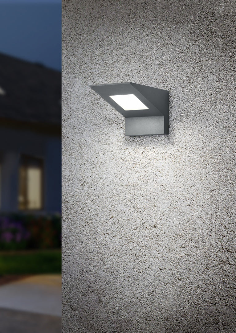 Trio Nelson Anthracite Aluminum LED Outdoor Wall Light 225360142