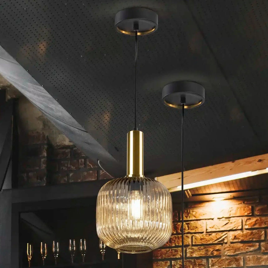 Schuller NORMA lámpara de techo colgante 1L ámbar 225588