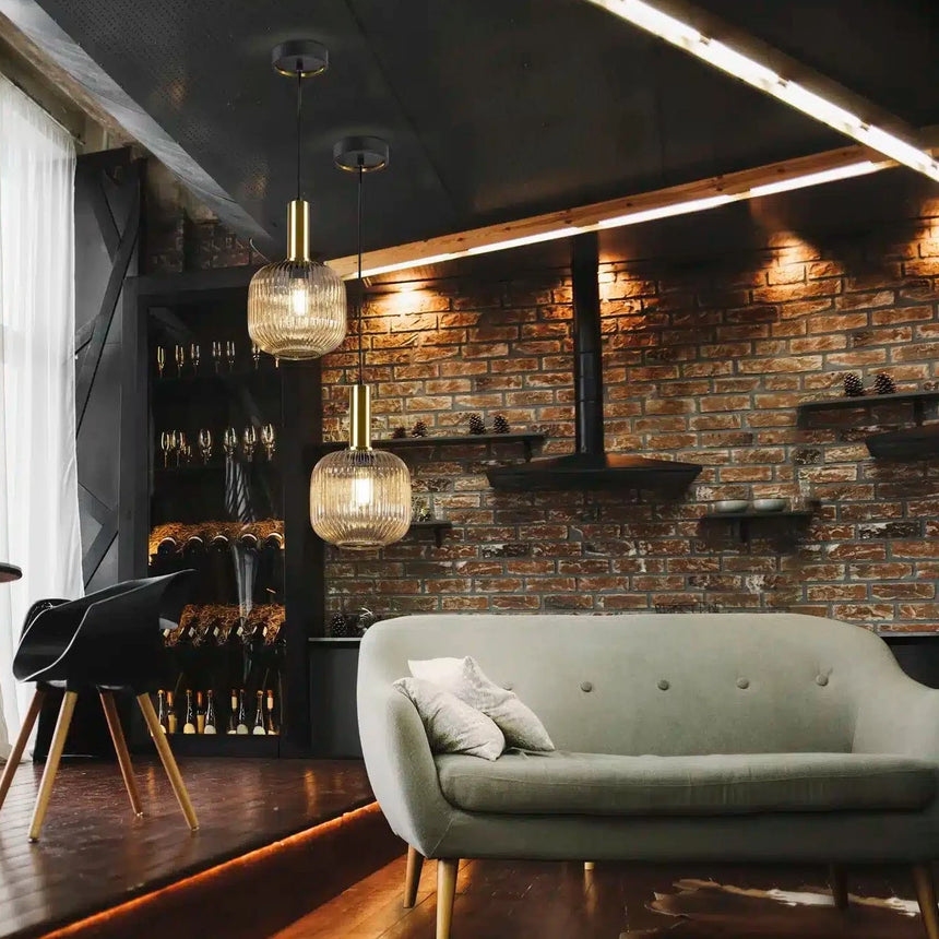 Schuller NORMA lámpara de techo colgante 1L ámbar 225588