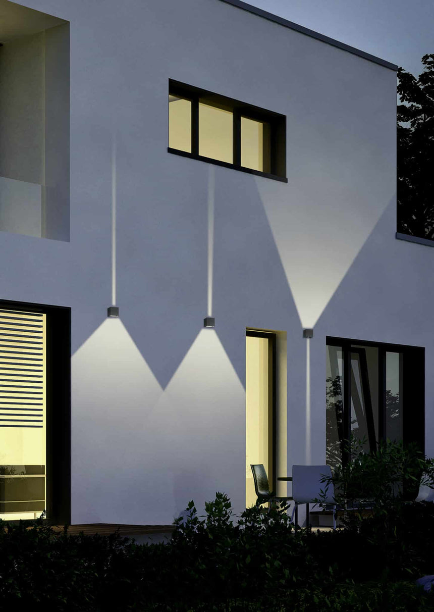 Trio Adaja Aplique de pared exterior LED de aluminio antracita 226860242