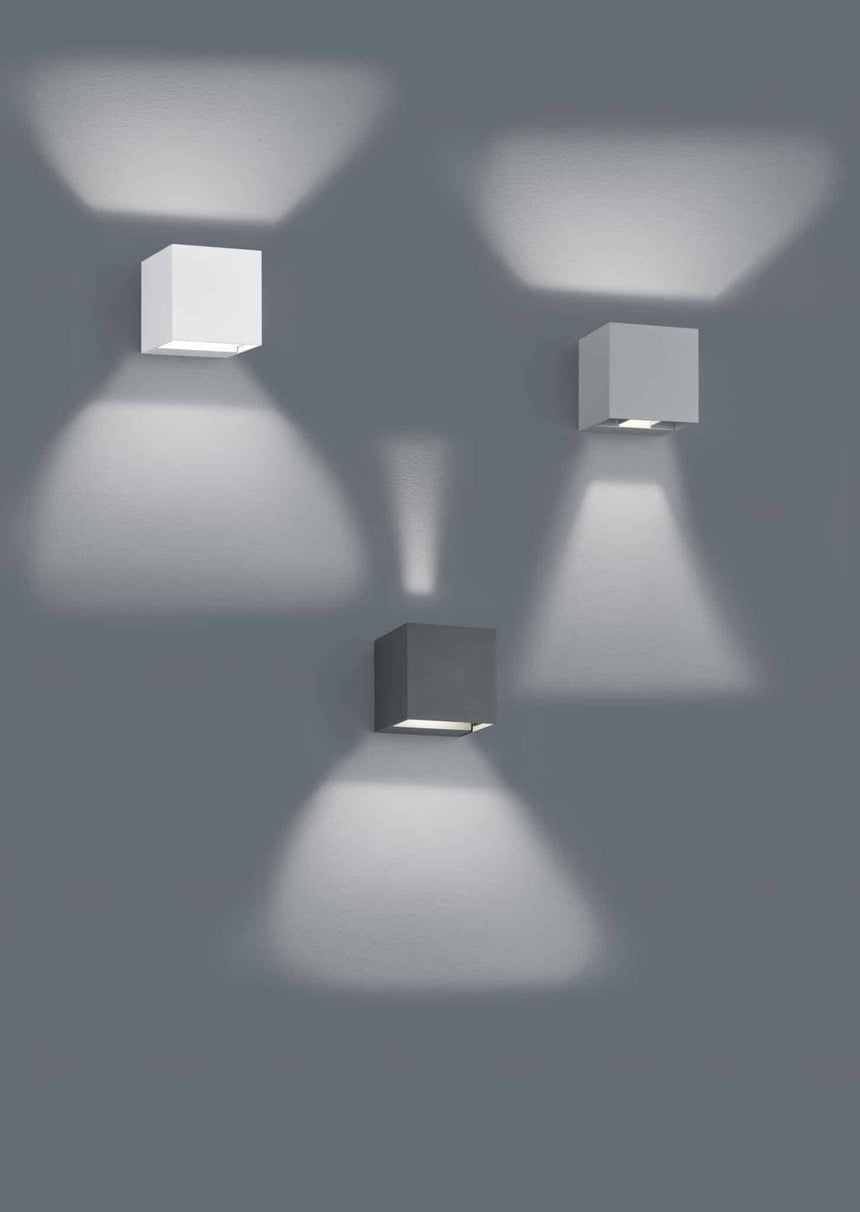Trio Adaja Aplique de pared exterior LED de aluminio antracita 226860242