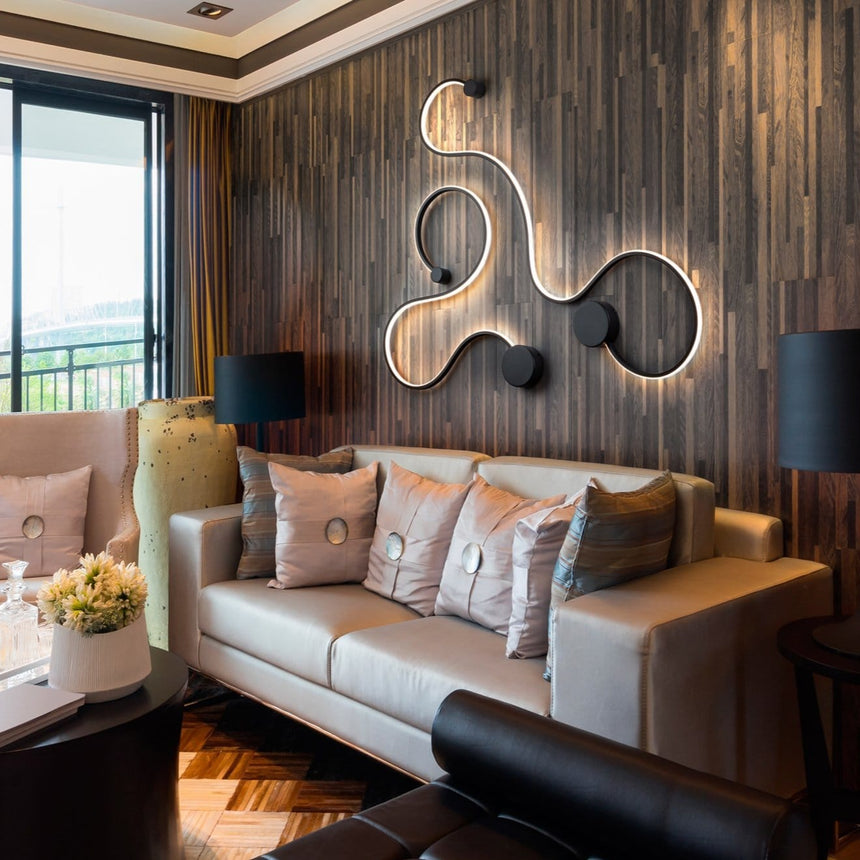 Schuller Grafos Aplique de pared grande negro 227018