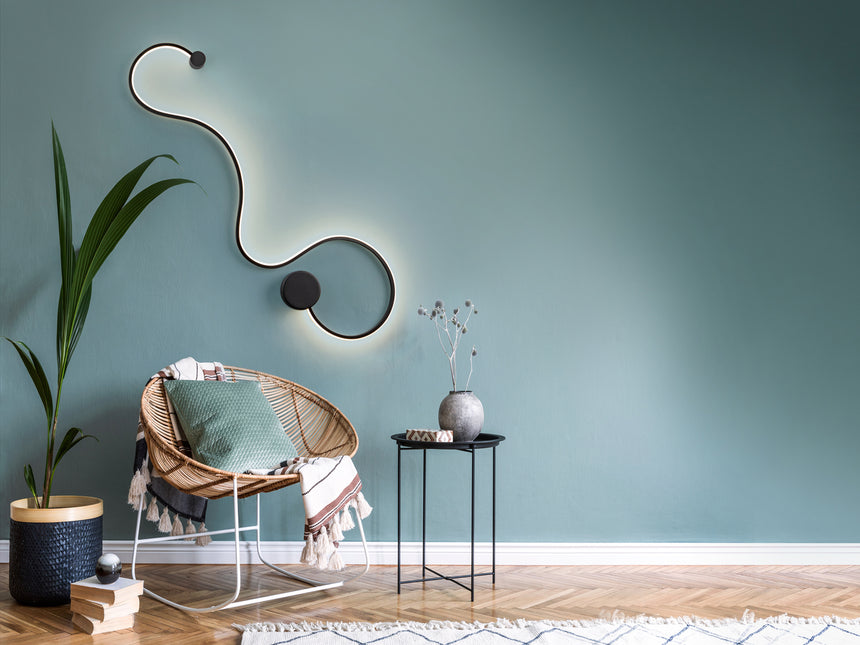 Lámpara aplique de pared Schuller Grafos grande LED neg