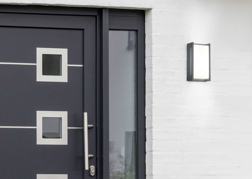 Trio Indus Aplique de pared exterior LED de aluminio antracita 227360142