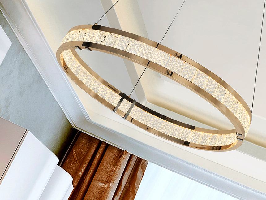 Schuller Lorian Pendant Ceiling Lamp 1 Ring Gold 227384