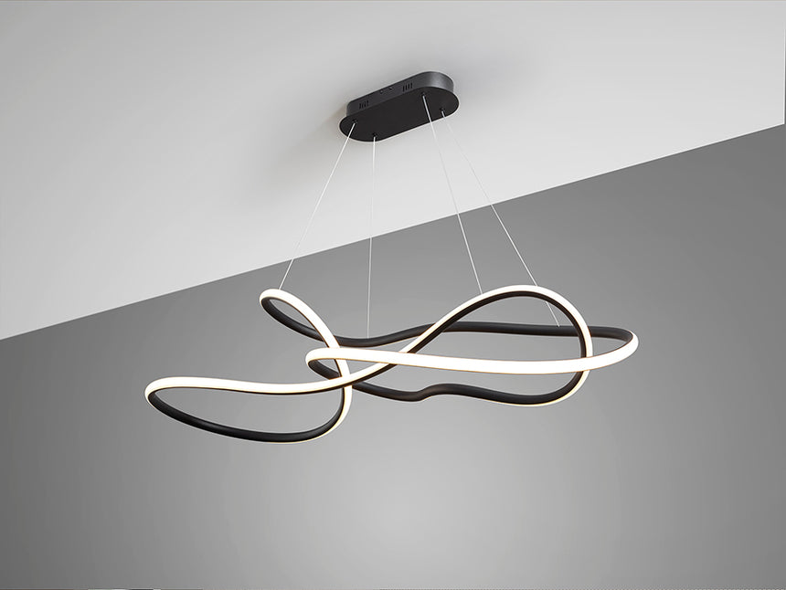 Lámpara de techo colgante Schuller Evania negro acero CCT con mando 227643 - imagen 4