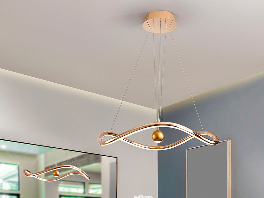 Schuller Romina Lámpara de techo colgante dorado brillo 227902