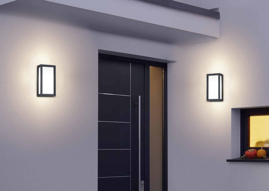 Trio Timok Aplique de pared exterior LED de aluminio antracita 228060142
