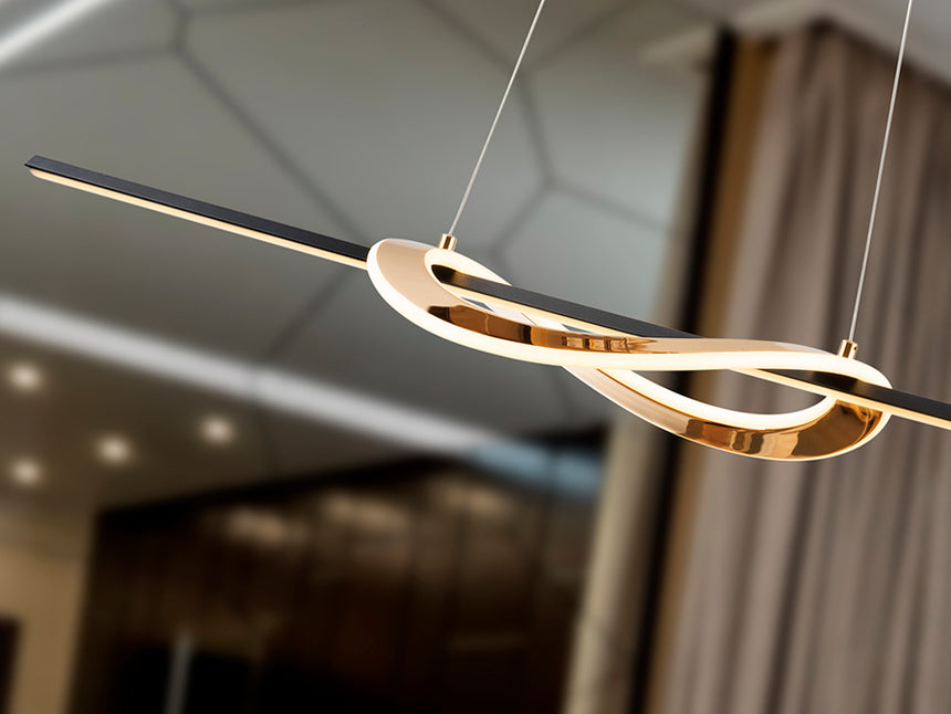 Schuller Enora Lámpara de techo colgante negro / dorado 228091