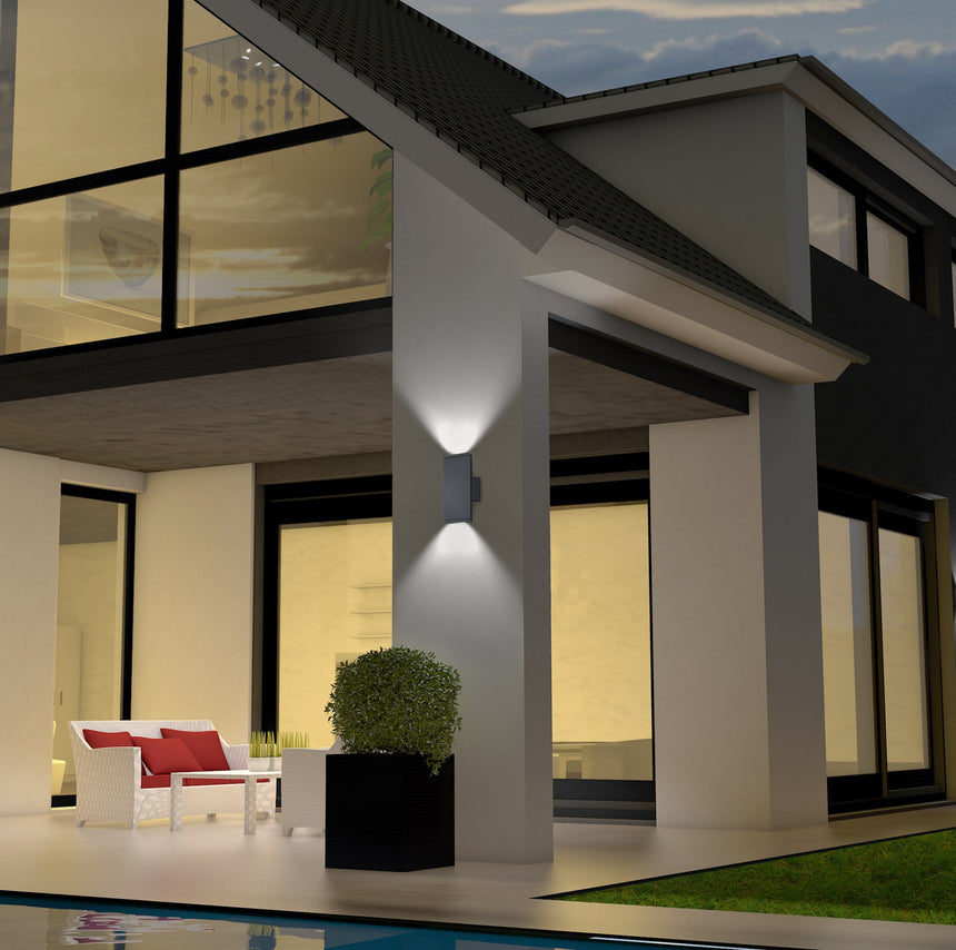 Trio Colorado Aplique de pared exterior LED de aluminio antracita 228460242