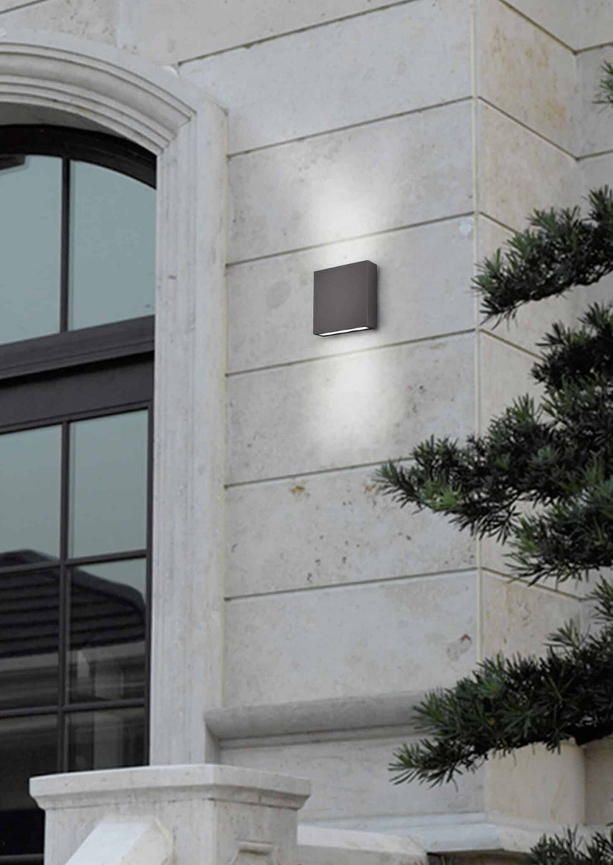 Trio Thames Anthracite Aluminum LED Outdoor Wall Light 229360242