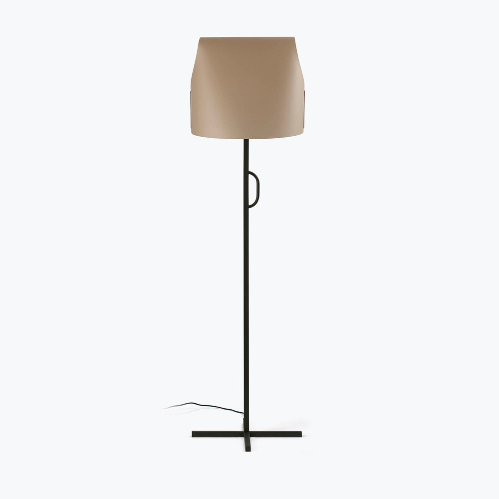 Faro LUANG Living room floor lamp black/camel 23003-60