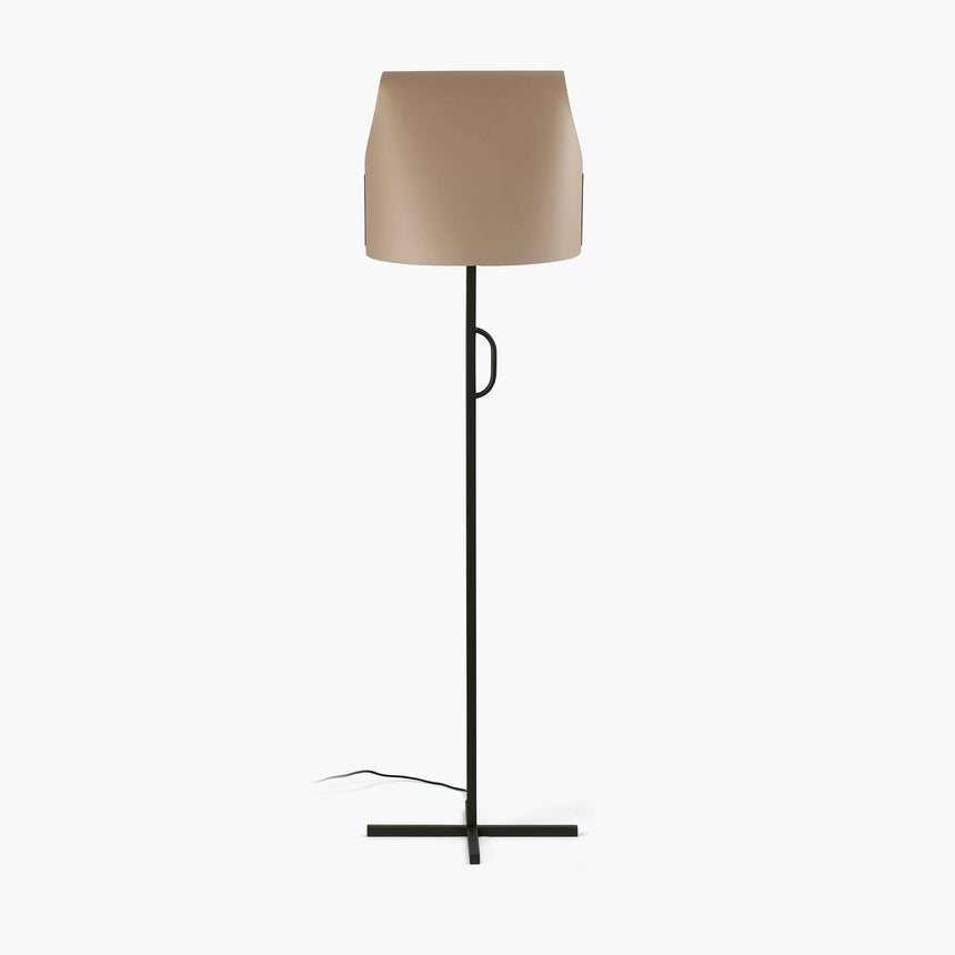 Faro LUANG Living room floor lamp black/camel 23003-60