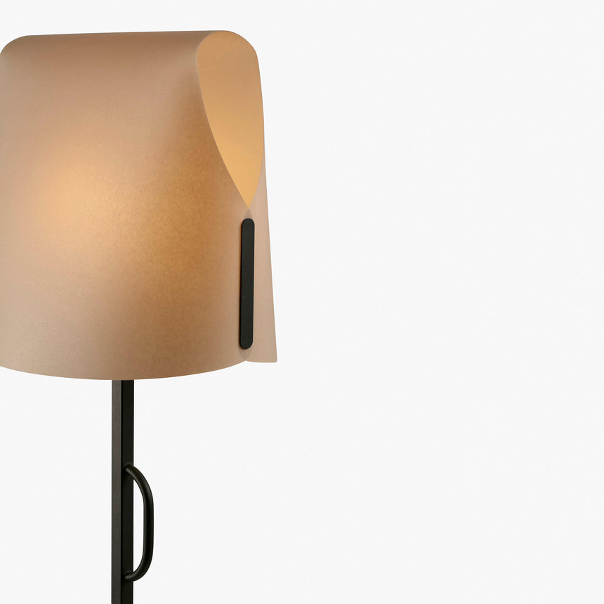 Faro LUANG Living room floor lamp black/camel 23003-60