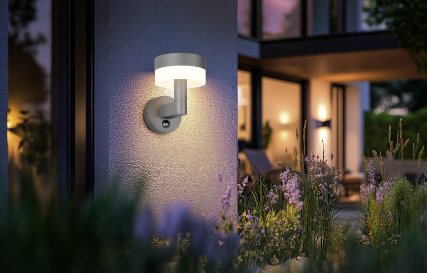 Aplique de exterior Trio Mackenzie LED antracita 3000K regulable IP54 230569142