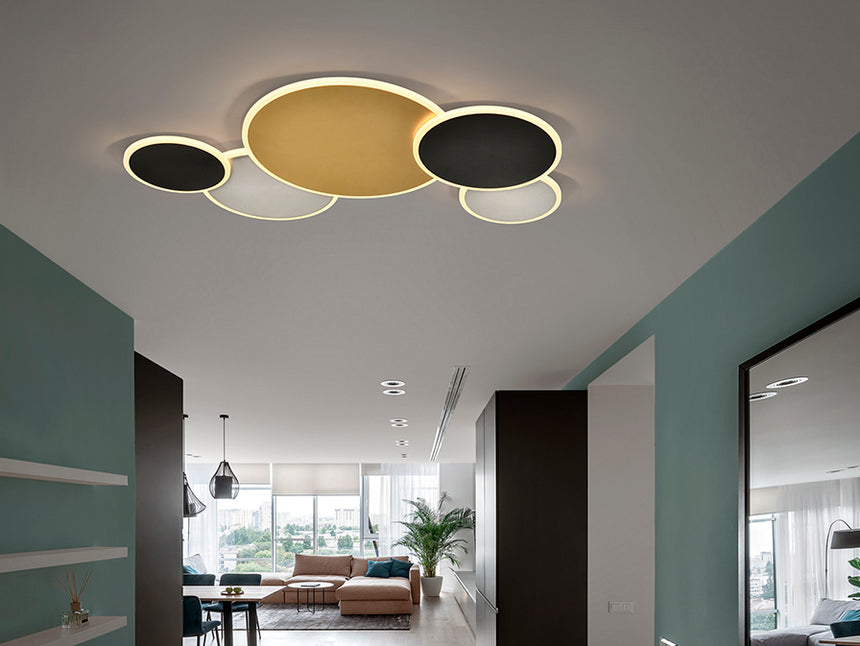 Plafón Schuller Umbra LED oro y negro 3000K 236322 - imagen 3