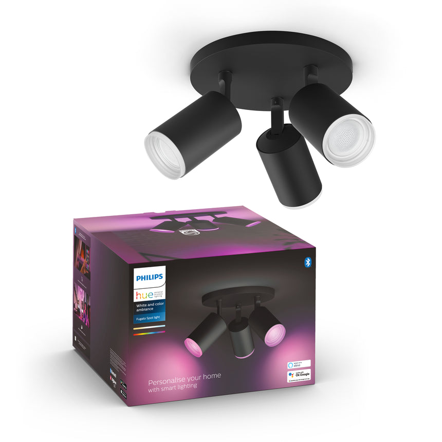 Philips Hue White and Color Ambiance Foco Fugato negro RGBW 4,2W 1200lm 8720169319332