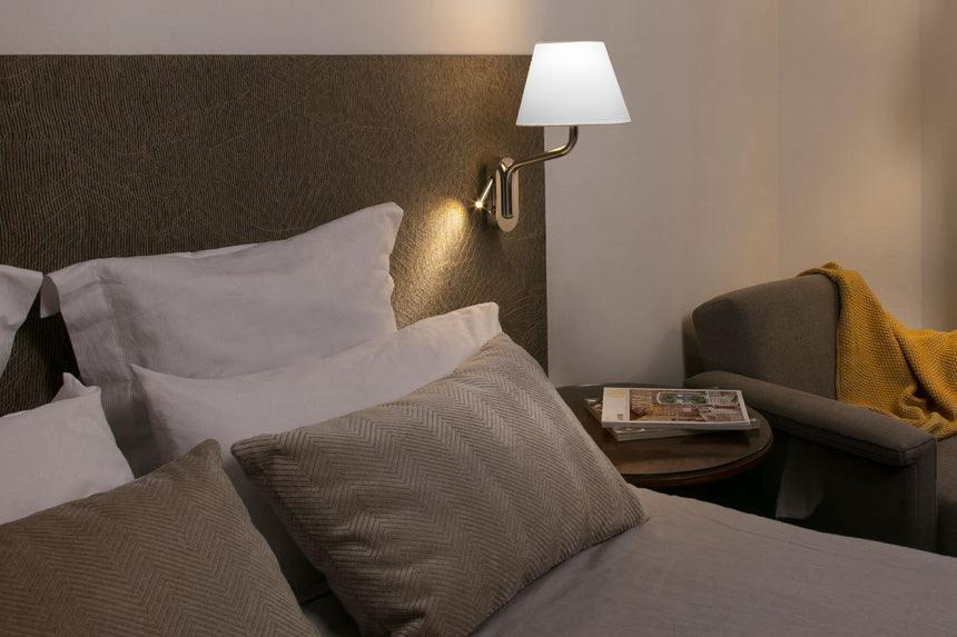 Faro ETERNA Wall lamp with right reader chrome/white 24006-10
