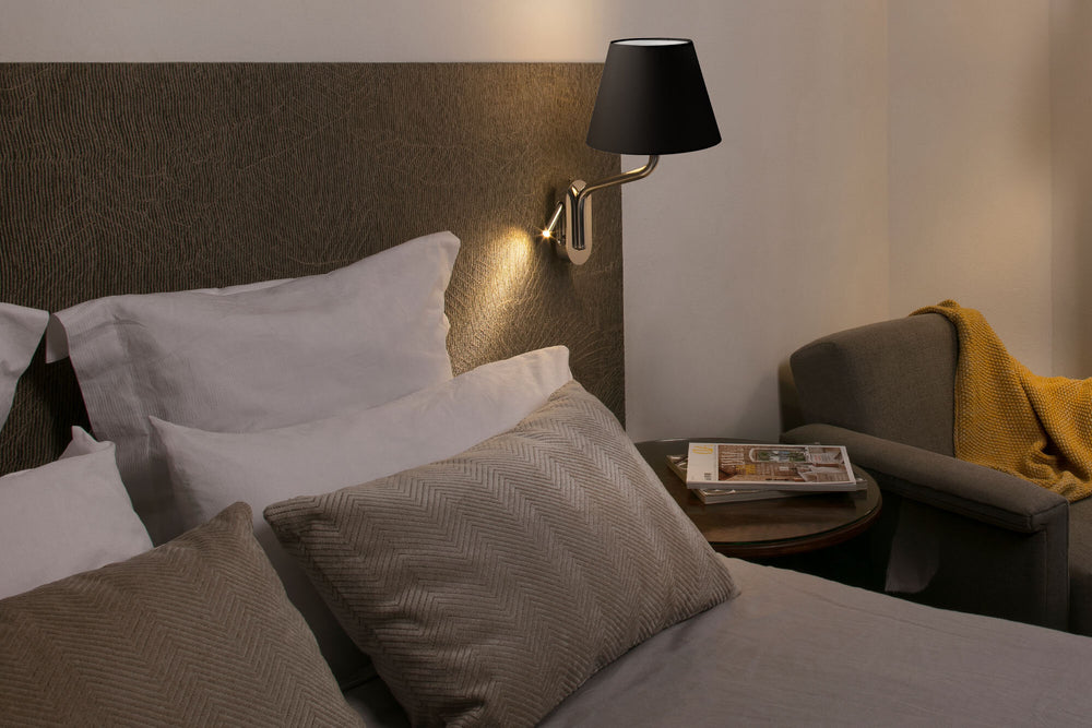 Faro ETERNA Wall lamp with right reader chrome/black 24006-12