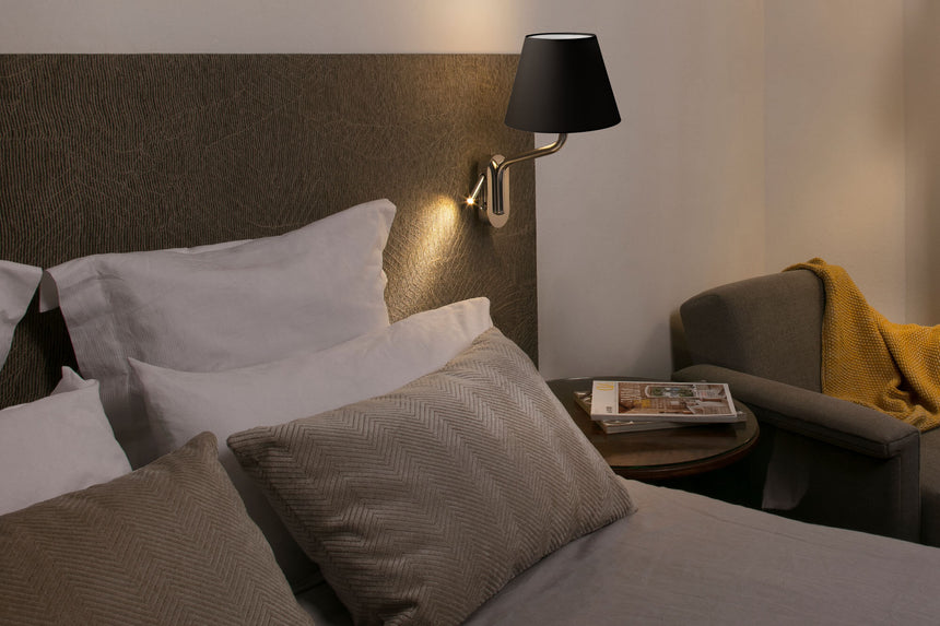 Faro ETERNA Wall lamp with right reader chrome/black 24006-12