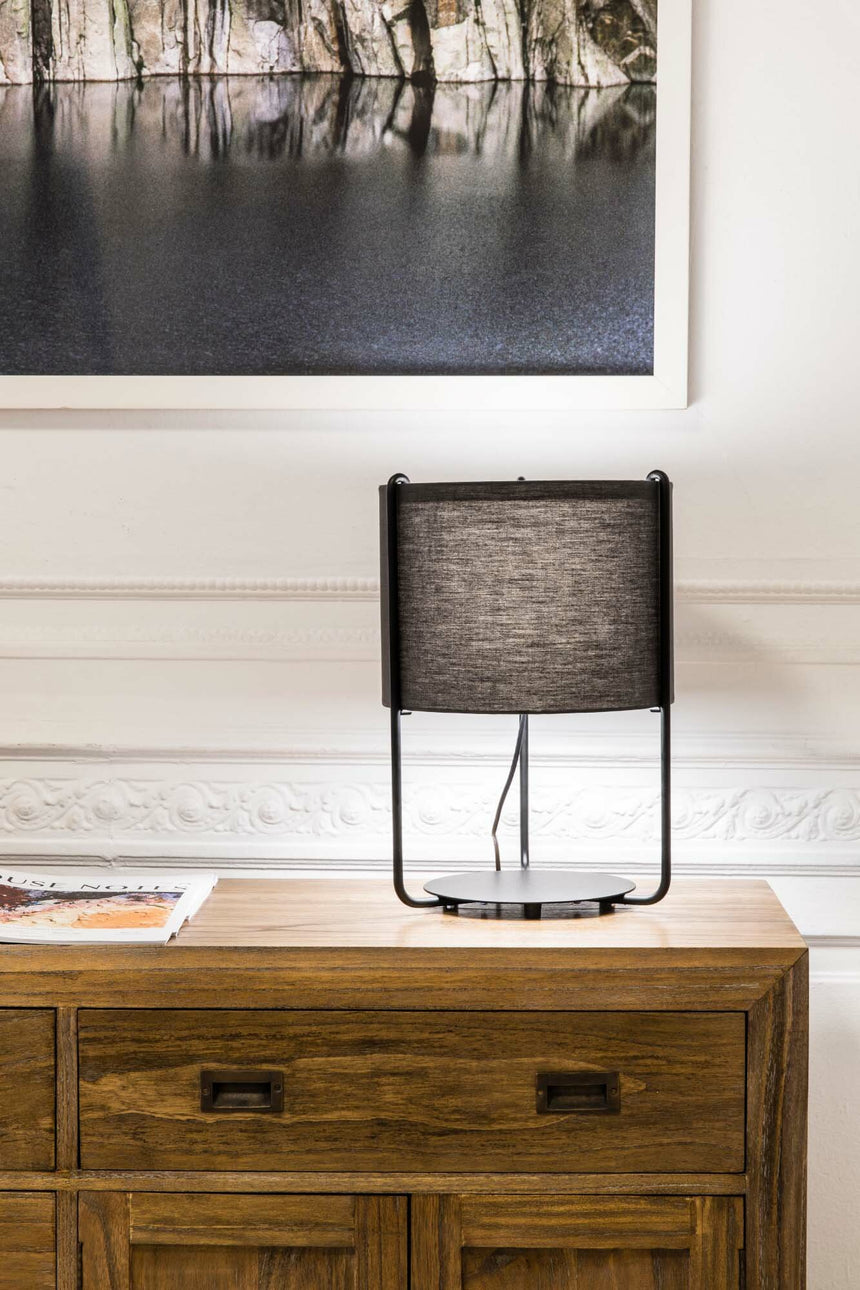 Faro DRUM Black/gray table lamp 24020-32