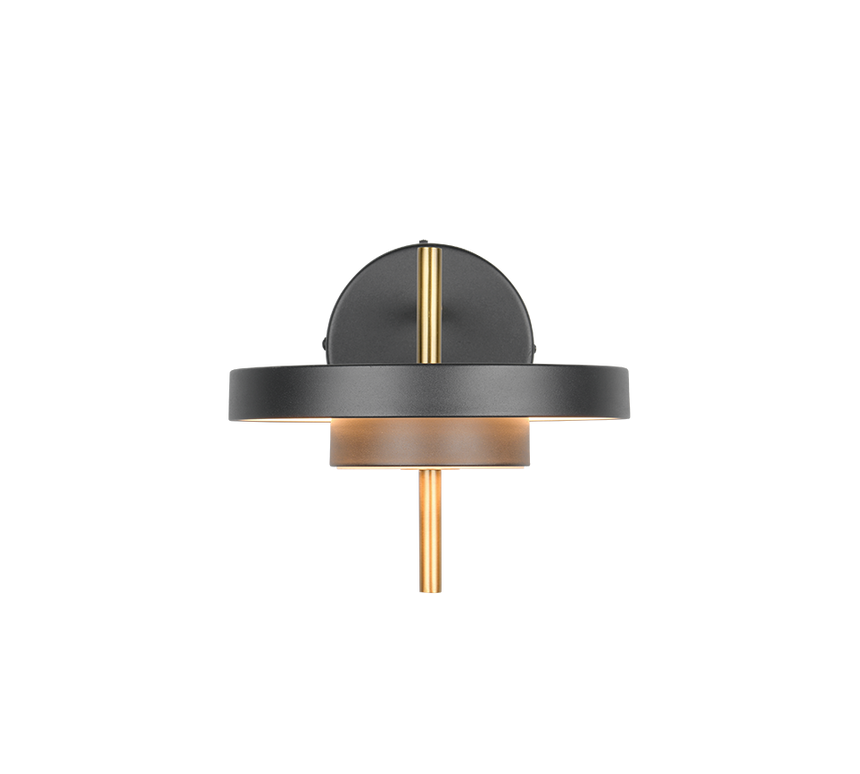 Aplique de pared Trio Keaton LED negro y dorado 240270180