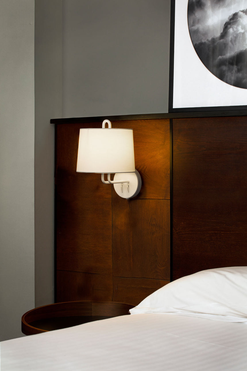 Faro MONTREAL Lámpara aplique blanca/beige 24030-02