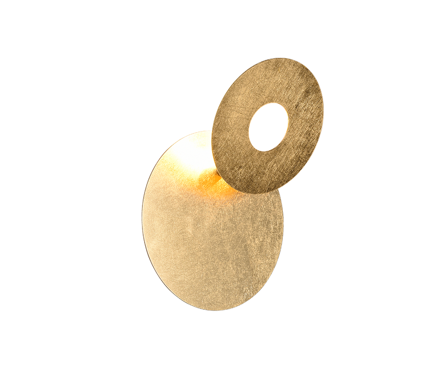 Trio Leano aplique metal oro 240310179