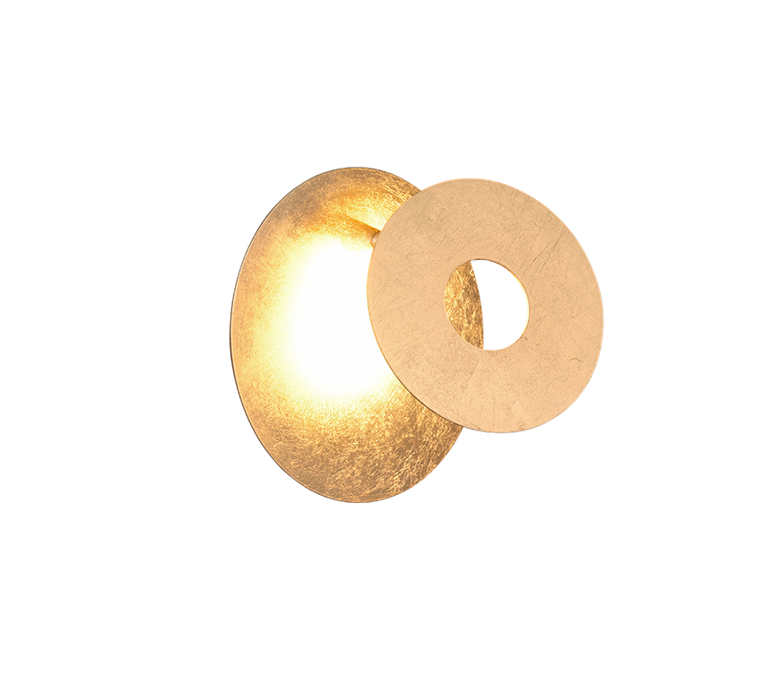 Trio Leano aplique metal oro 240310179