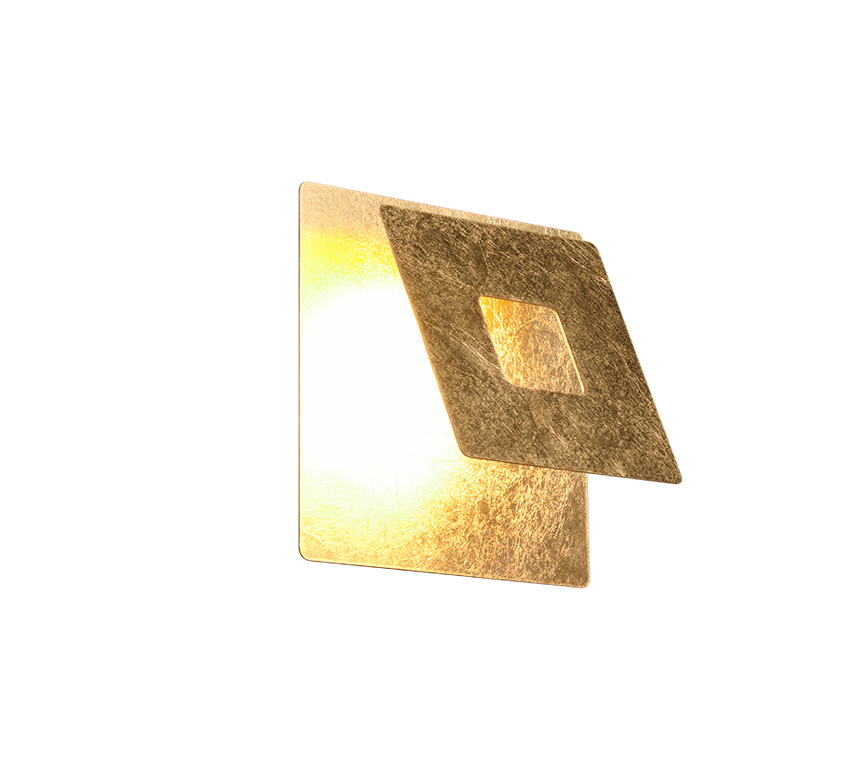 Trio Leano aplique metal oro 240319179