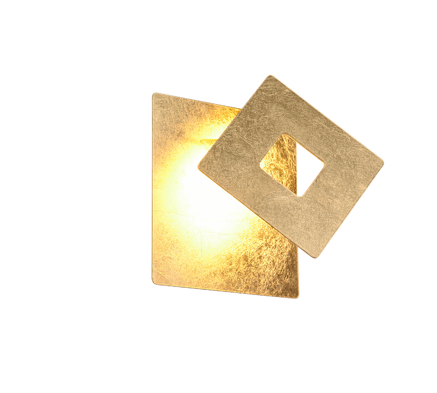 Trio Leano aplique metal oro 240319179