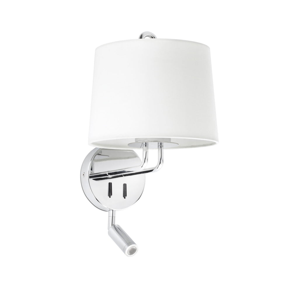 Faro MONTREAL Wall lamp with reader chrome/white 24033-01